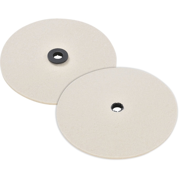 Global Industrial Replacement Felt Pads for Mini Floor Scrubber, 2PK 641379 - main